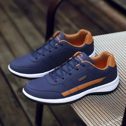 Casual Men’s Waterproof Leather Sneakers
