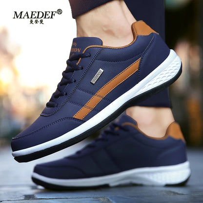 Casual Men’s Waterproof Leather Sneakers