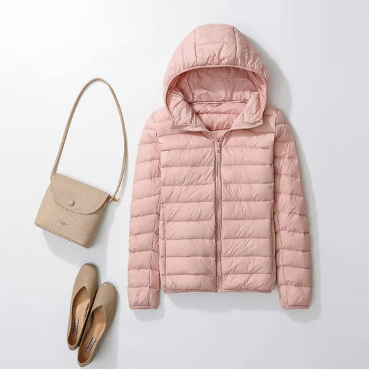 Women’s Lightweight Packable Puffer Jacket with Hood